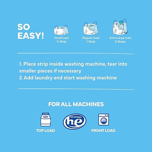 Miniatura 7 de Tru Earth Hojas de detergente para ropa seca compactas - Hasta 64 cargas (32 hojas) - Sin parabenos - Detergente original Eco-Strip sin líquido