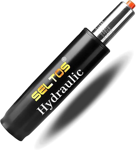 SELTOS Office Revolving Chair Stainless Steel Hydraulic Chair Lifter/Parts – Universal Size, Heavy Duty Hydraulic Gas Lift Cylinder 120mm – Fits…