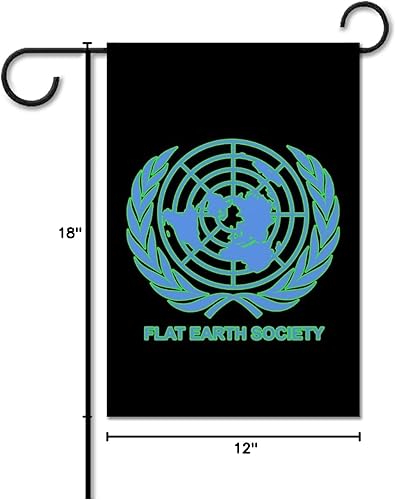 Miniatura 9 de Flat Earth Society - Bandera vertical de jardín de doble cara para decoración exterior de granja, 12 x 18 pulgadas