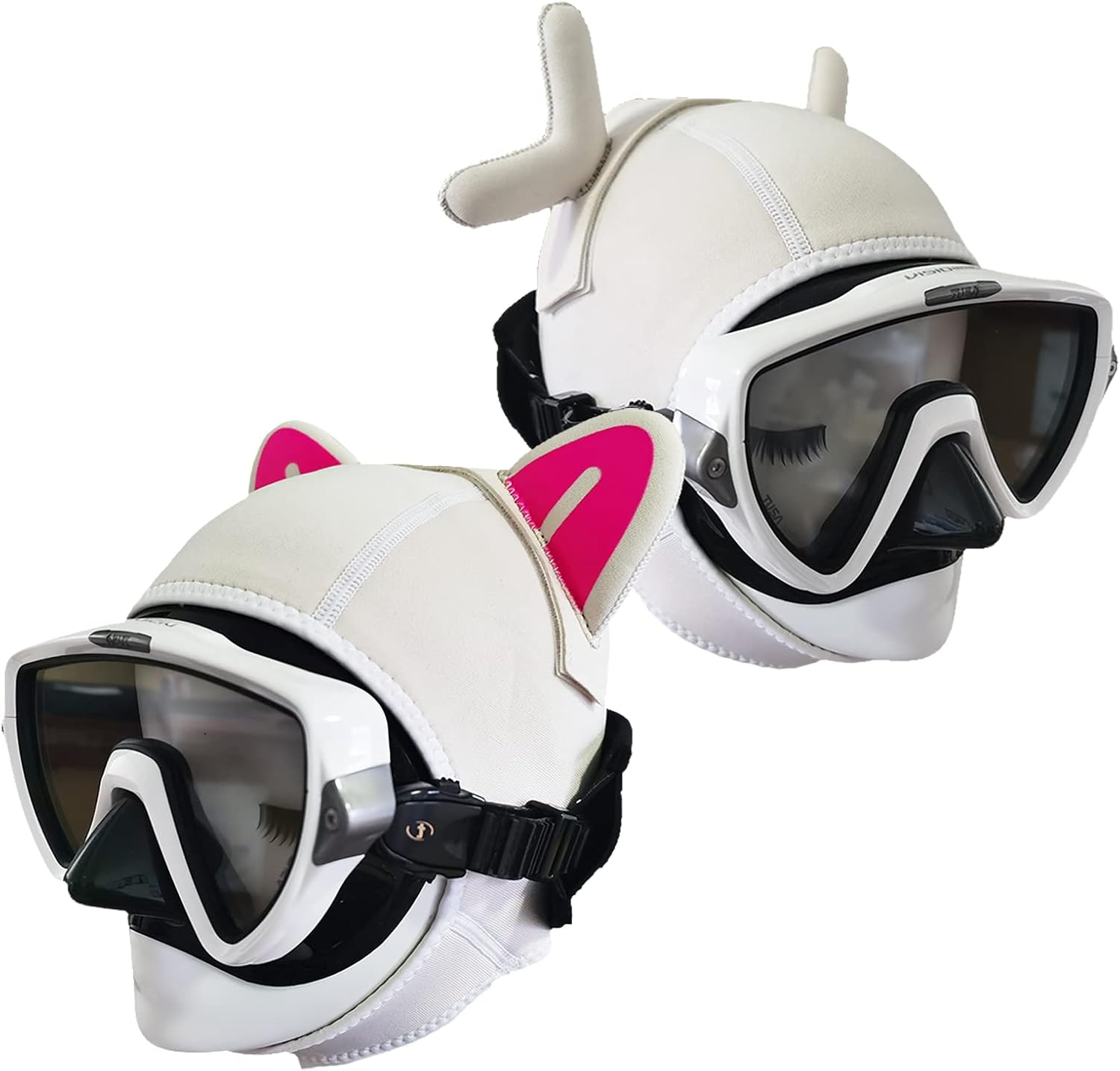 Wetsuit Hood 3mm Neoprene Scuba Diving Hood with Detachable Ears as White Surf Hood for Man Women Youth Kayaking Snorkeling Swimming Sailing Canoeing Water Sports