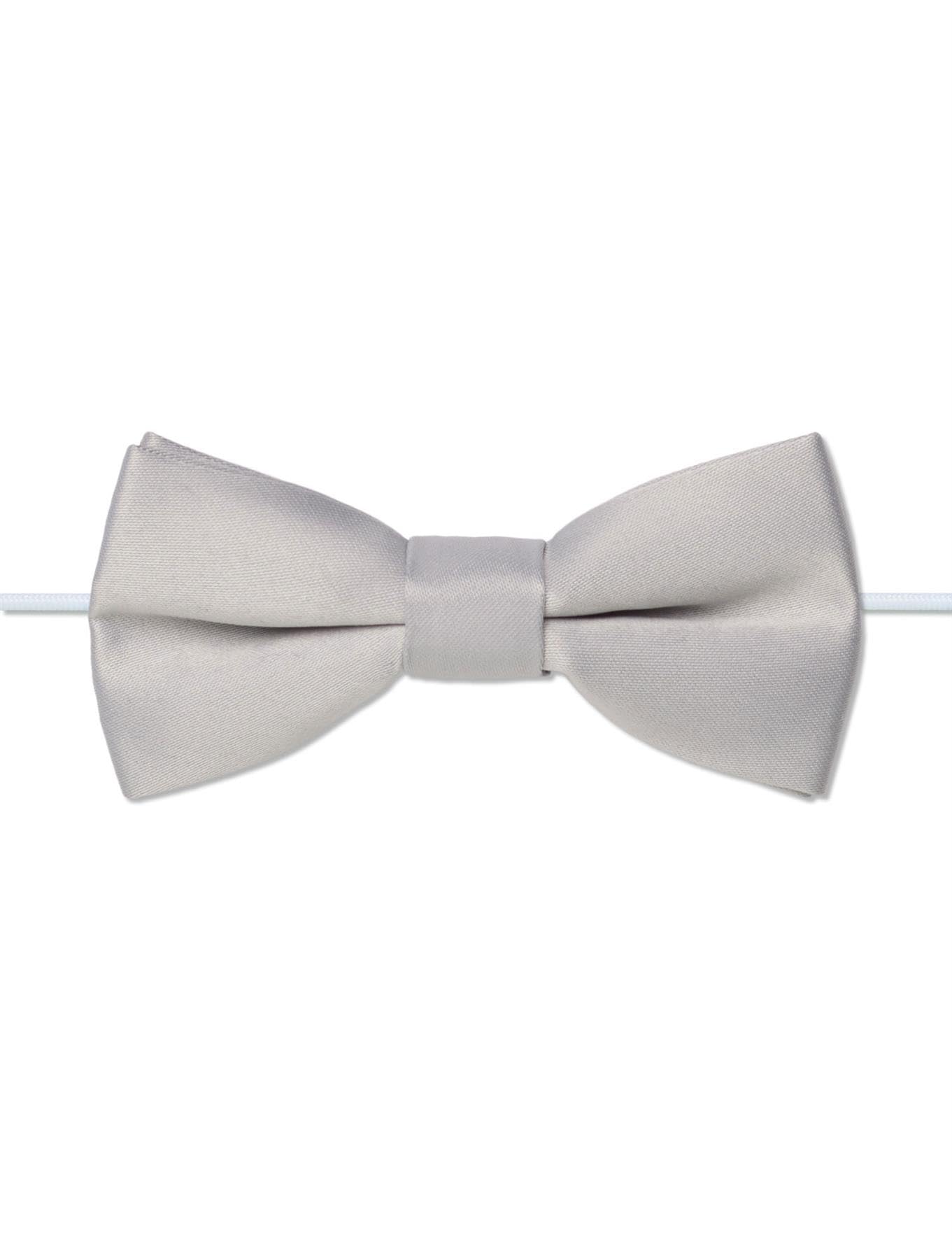 Roco Boys Silver Grey Plain Elasticated Dickie Bow