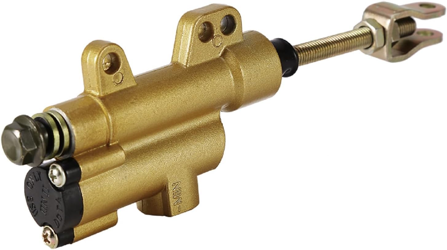 Główny cylinder hamulcowy z tyłu, aluminiowy motocykl Dirt Pit Quad Bike Sport Bike ATV główny cylinder hamulcowy tylny hamulec nożny, pasuje do większości motocykli