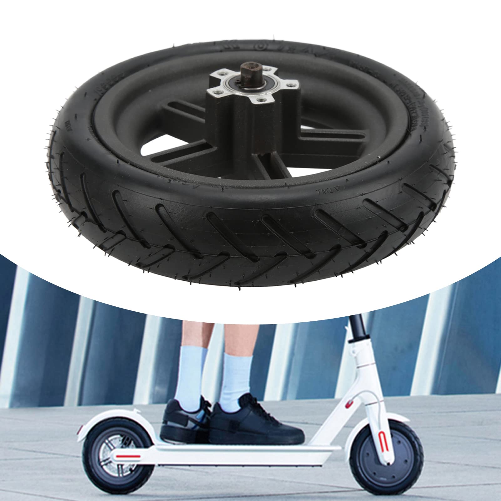 BuyWeek Roue Arrière de Trottinette Électrique pour Xiaomi M365 PRO/M365 PRO 2, Pneu Gonflable de Roues Arrière de Scooter Électrique de 8,5 Pouces avec Chambre à Air