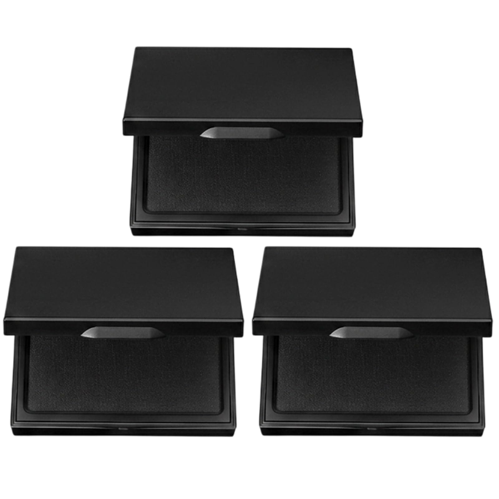 3 PCS Black Ink Pad, Stamp Pads for Crafting and Document Use, Fingerprint Ink Pads for Office and Home, Reusable Ink Stamp Pads for Various Surfaces