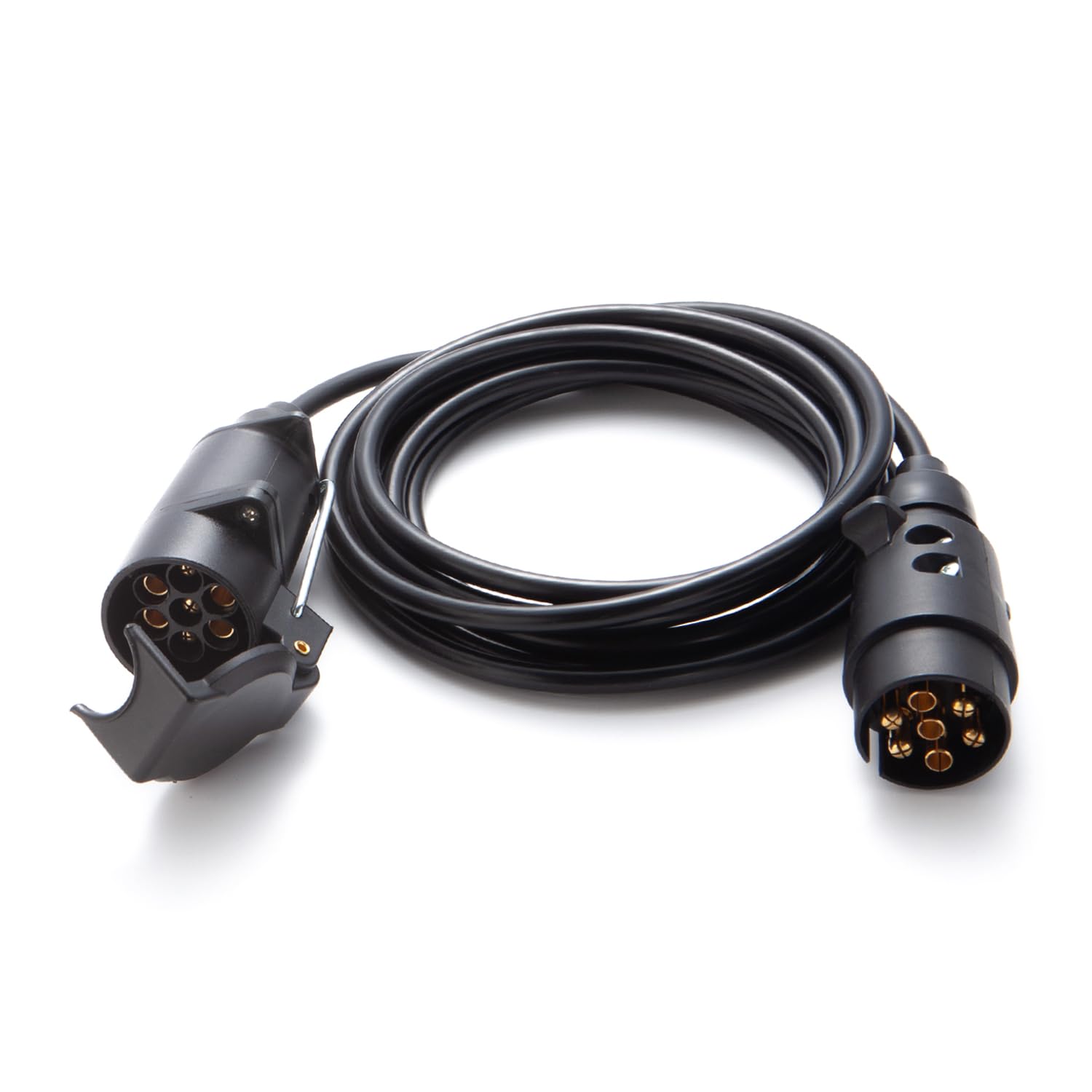 3,2M Rallonge Remorque 7 Broches, Norme ISO 1724, Prise Remorque 7 Broches Male a Femelle, Câble Cuivre Pur, pour Véhicules Européens Remorque Yacht Porte-Vélos 12V/24V