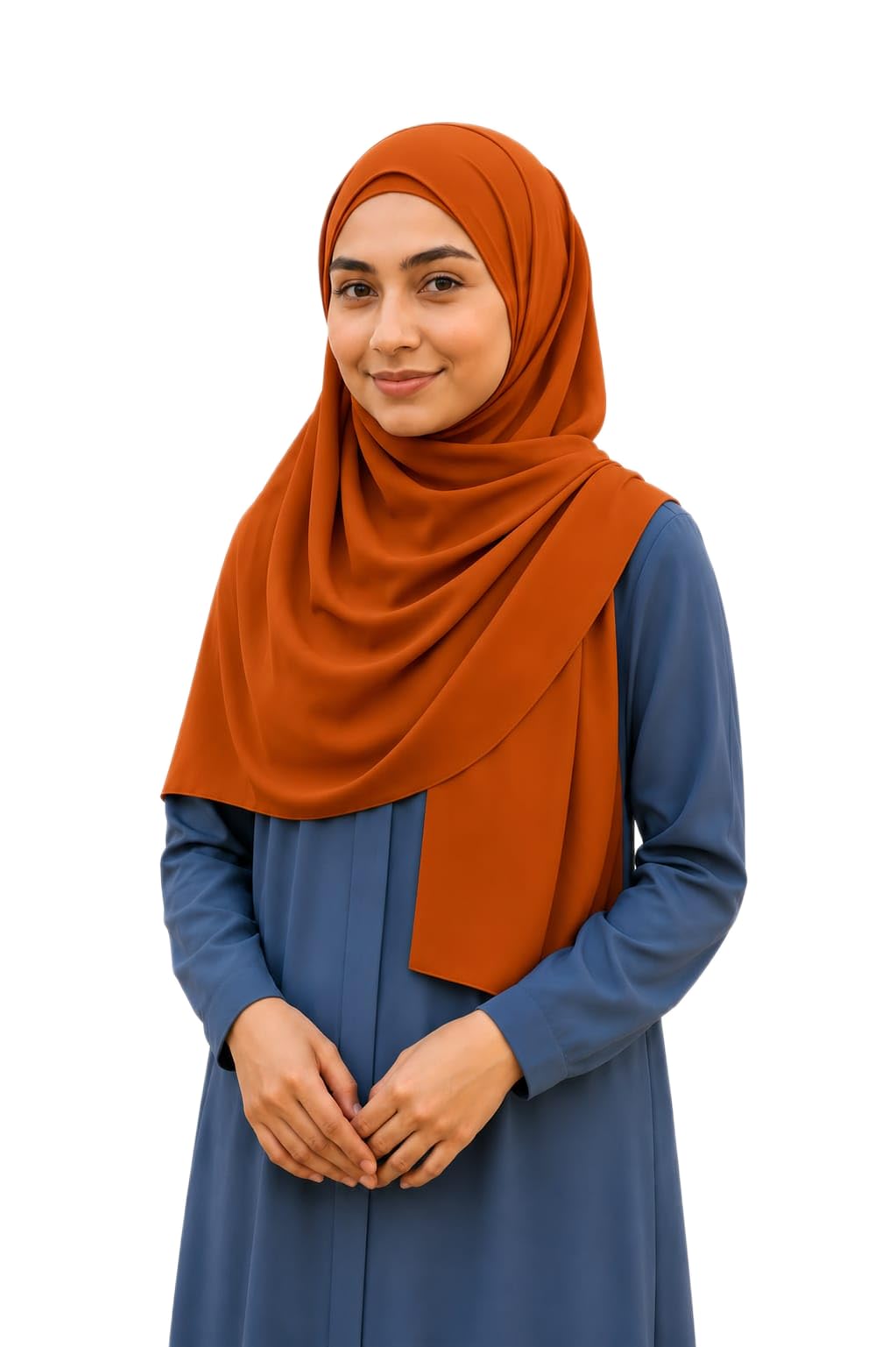 Soft Chiffon Hijab Scarf | Long 2.25 Metre Wrap for Women | Modest Solid Color Shawl & Duppatta-image-42