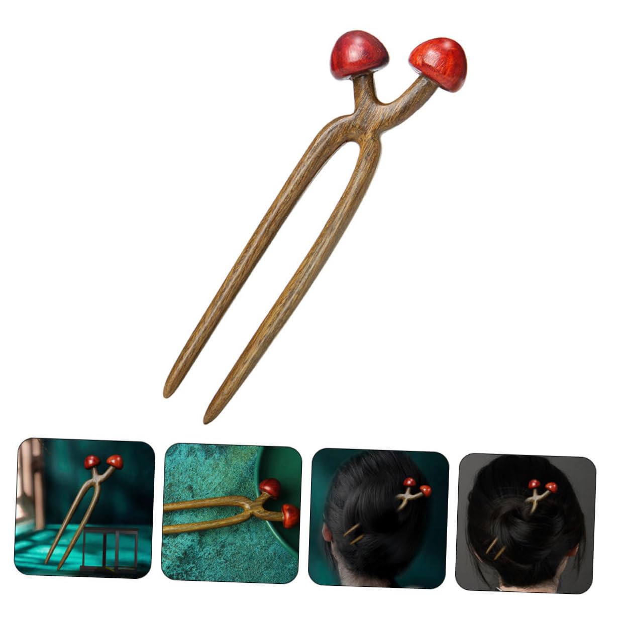 Healeved 4piezas Horquilla De Madera Para Cabello u Accesorio Vintage Para Mujeres y Niñas Para Fiestas y Bodas Diseño Ligero y Duradero Para Peinados Elegantes