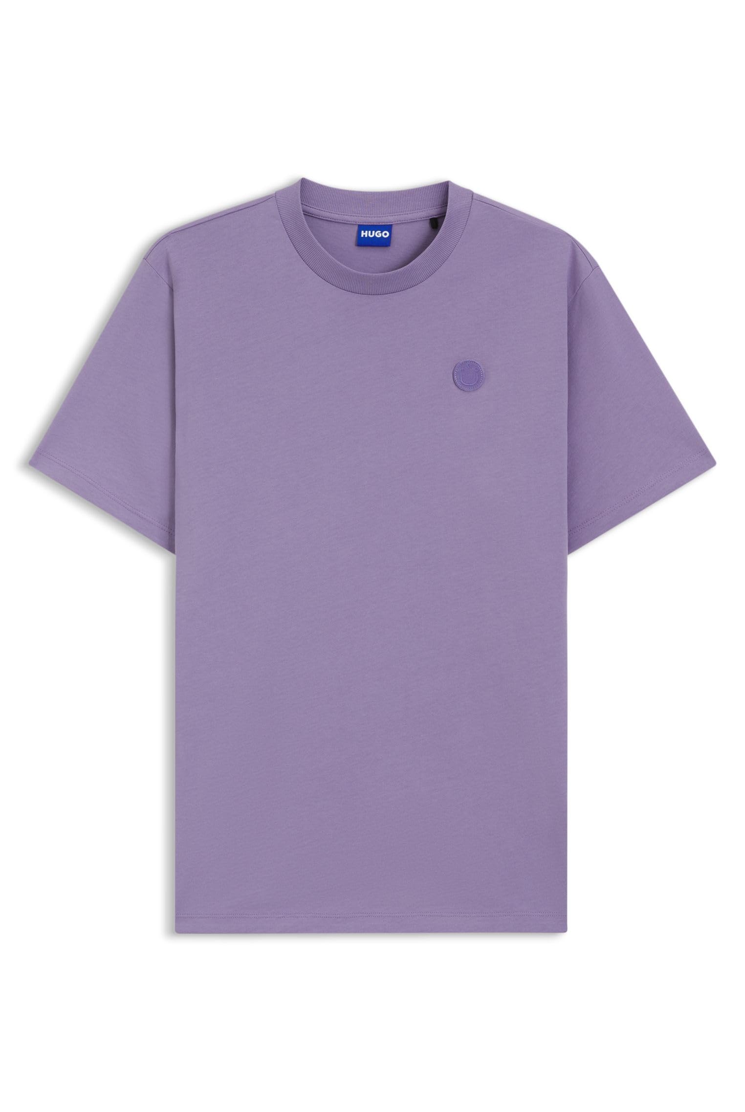 HUGO Womens Vintage Tee B Logo-Badge T-Shirt in Cotton Jersey
