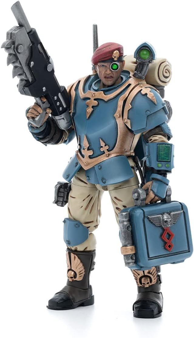 JOYTOY 1/18 Action Figures Warhammer 40K Mecha Joy Toy Figure Model Toys Astra Militarum Tempestus Scions Squad 55th Kappic Eagles Medic