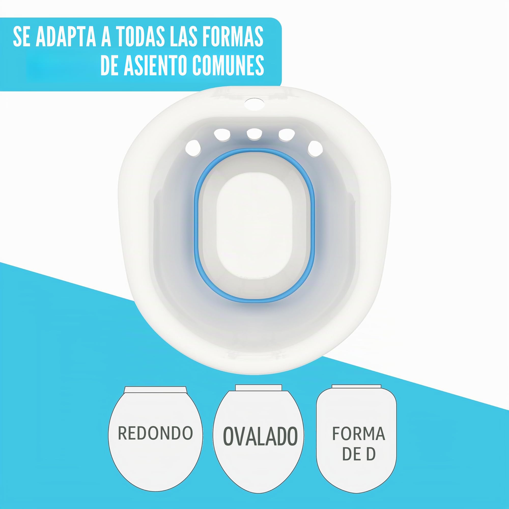 Bañera de asiento plegable – Flores de heno para el inodoro | Tamaño universal para todas las formas de inodoro, para el cuidado, higiene y relajación, posembarazo