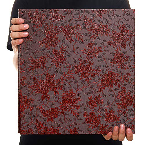 Xerhnan Leather Cover Photo Album 600 Pockets Hold 4x6 Photos(Red wine)