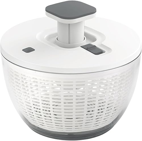 jyibinee Ensalada Spinner con colador 6L Gran capacidad Diseño de doble capa Operación con una sola mano Contenedor sin BPA Tipo de prensa Fruta y