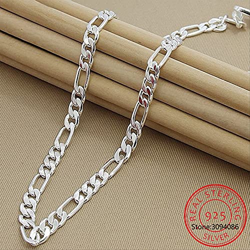Chaîne latérale 925 le cadeau idéal | Collier mixte élégant 8mm