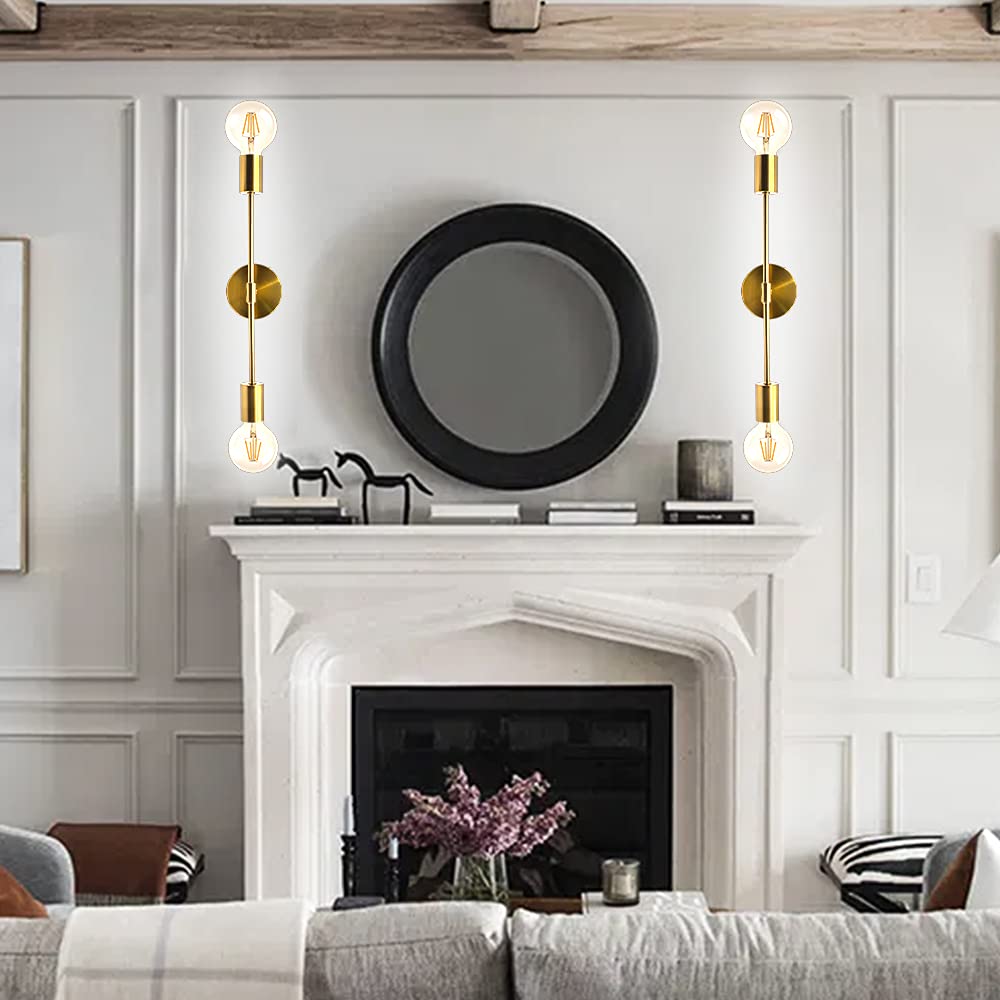 Lámpara de Pared Moderna, Aplique Industrial, Accesorio de Iluminación Vintage para Baño, Tocador, Pasillo, Cocina [E27]