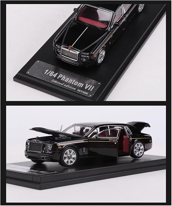 Scale Finished Model Car 1:64 For Rolls-Royce Phantom VII Luxury Car Alloy Automobile Model Collect Static Die-cast Vehicle Miniature Replica Car (Color : Green), darong001