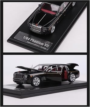 Scale Finished Model Car 1:64 For Rolls-Royce Phantom VII Luxury Car Alloy Automobile Model Collect Static Die-cast Vehicle Miniature Replica Car (Color : Green), darong001