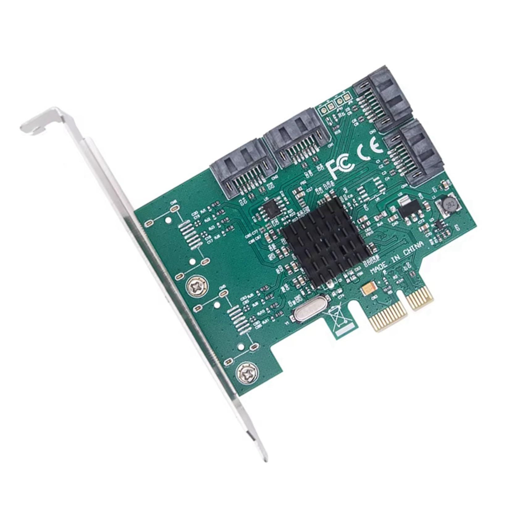 2 adattatori PCIE PCI Express X1 a 4 porte SATA3.0 Controller 88SE9215 Chip PCI E PCI-E 3 Multiplier