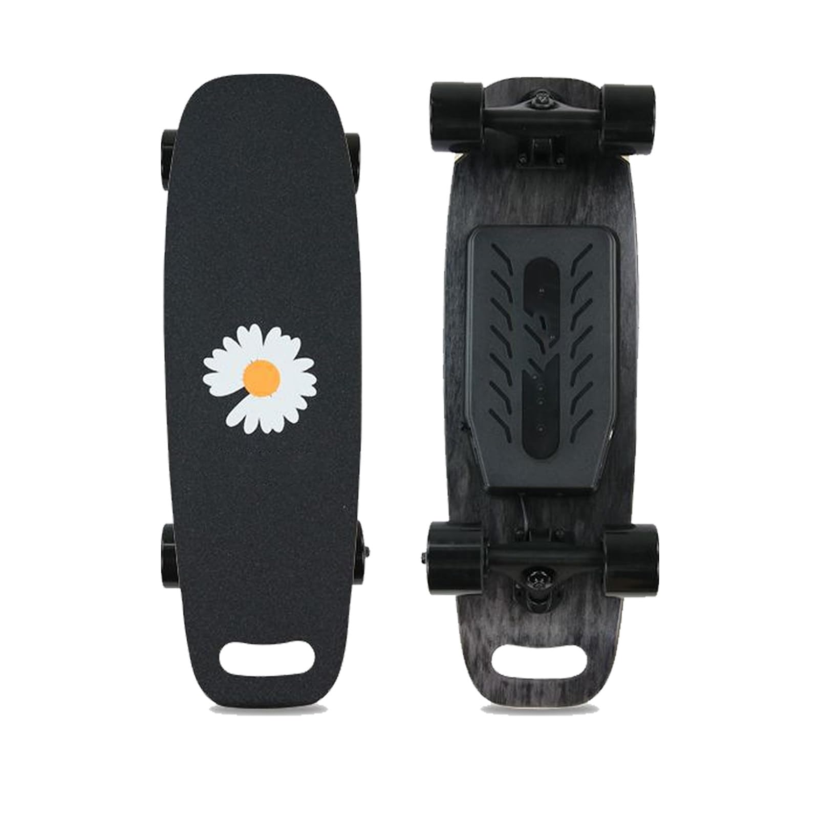 Skateboard éLectrique, Longboard Quatre Roues, Skateboard éLectrique SéRie,Capacité De 150 Kg, pour Les Trajets Quotidiens Et Les Aventures en Plein Air 1-Black(30km)