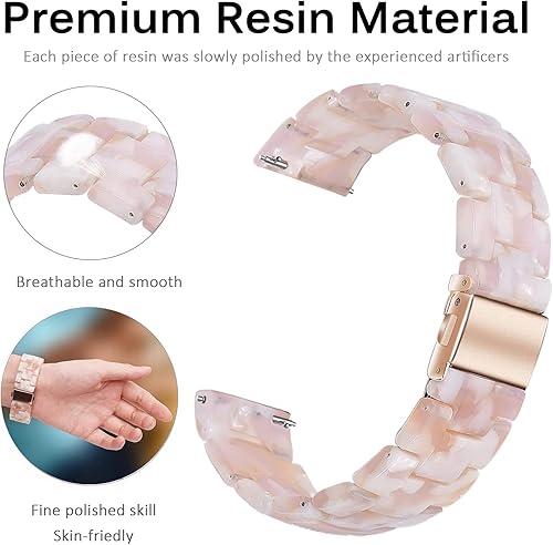 Miniatura 3 de Miimall Compatible con Fitbit Versa 3Sense, bandas de resina para mujeres y hombres, correa de repuesto de acero inoxidable súper ligera para Fitbit