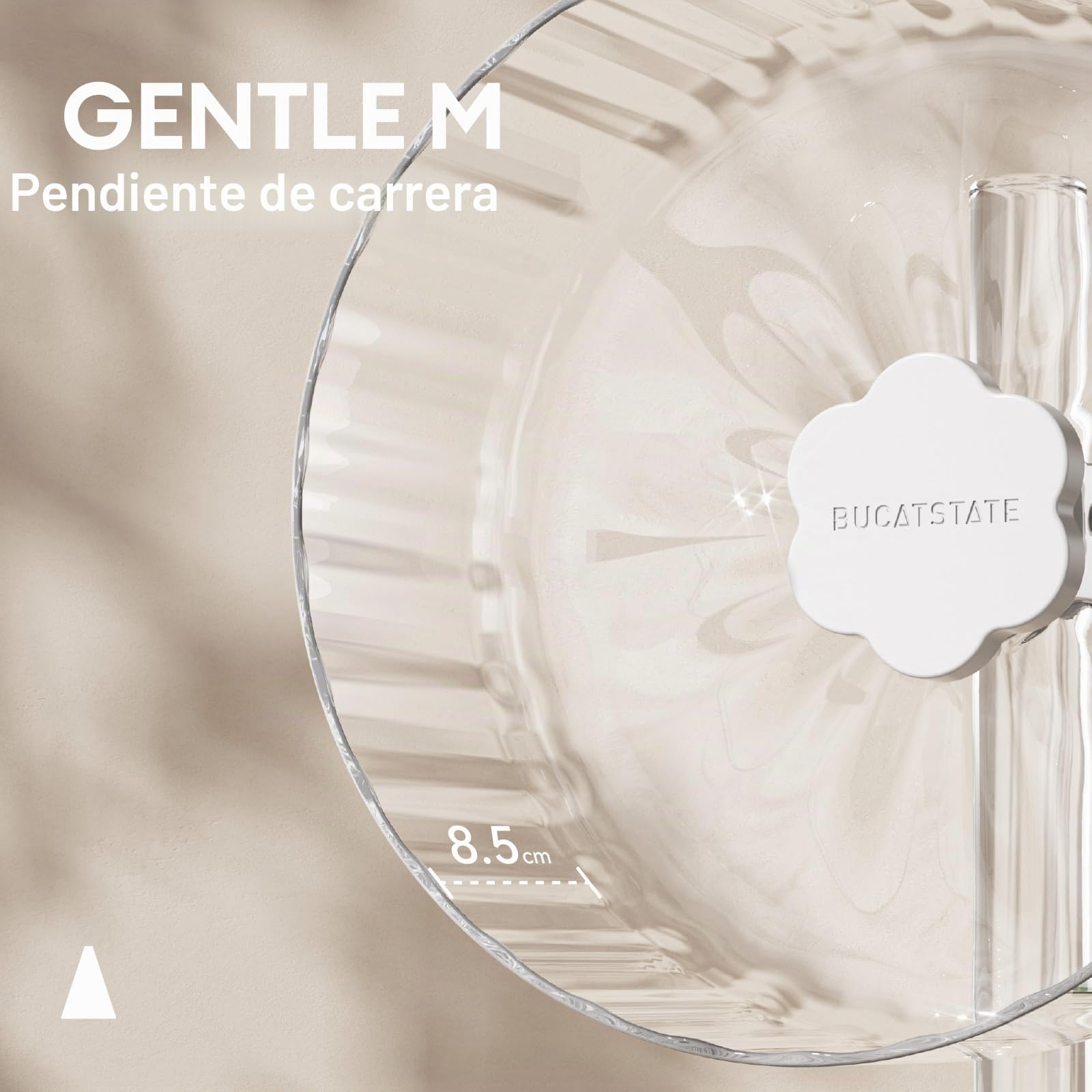 BUCATSTATE Rueda para Hámsters, 21cm Silenciosa Hámster Running Wheel, Juguete de Hámster, Transparente Rueda de Ejercicio para Mascotas para Hamster Gerbil Conejillo de Indias (Transparente)