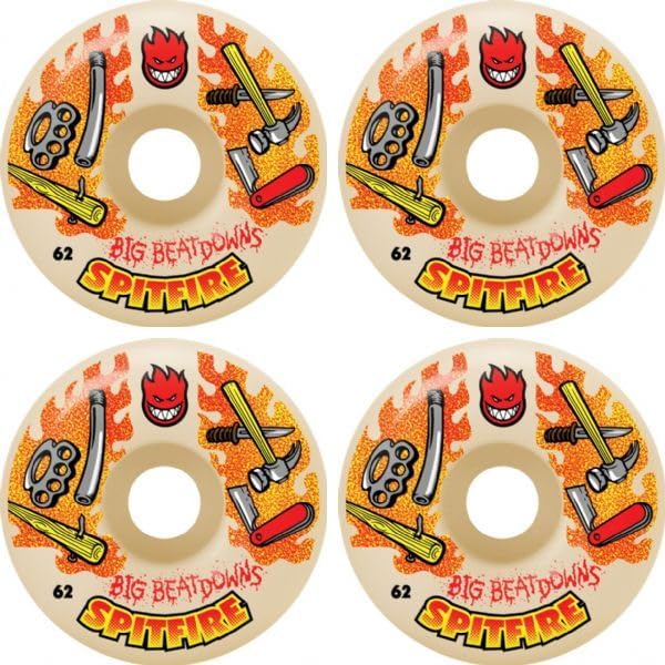 Formula Four Big Beatdown Natural Skateboard Wheels - 62mm 99a (Set of 4)
