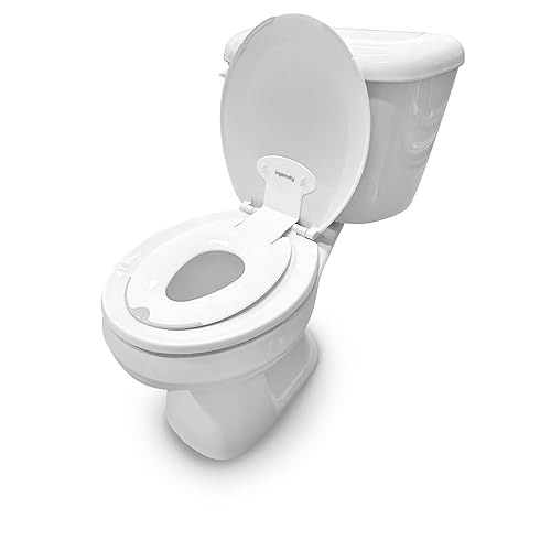 Vista 9 de Ingenuity: ity by Ingenuity Flip & Sit Potty Seat (White) – Easy to Set Up & Remove Potty Training Seat That Attaches to Adult Toilet Seat Asiento