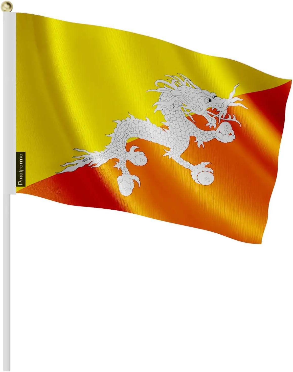 Bhutan Mini Flag Packs in Various Sizes 14 x 21 cm 100 Pieces