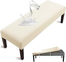 §ｚｚ．ｌｕｘｉ Bench Cover Bench Seat Cover Long Bench Cover Fit 【All-Weather Waterproof (TPU Water-Repellent Molecular Membrane) & Easy Installation (Back Buckle Design)】 Diamond Jacquard Design Nordic