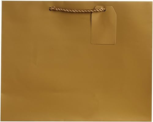 Jillson Roberts Bolsas de regalo jumbo, dorado mate, 6 unidades