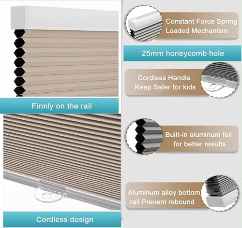 MYshade Cordless 1" Cellular Shades Accessories Mounting Brackets Window Shades Mount Kit Window Treatment Repair Kit