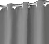 Vista 12 de Cortina de ducha o forro de PEVA sin gancho - Cortina de ducha de baño resistente de 8G color beige sin ganchos requeridos, impermeable, libre