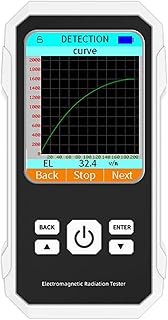 Yuattory ER2 - Detector de radiación electromagnético digital de campo eléctrico, medidor de intensidad de campo magnético, medidor EMF, color blanco