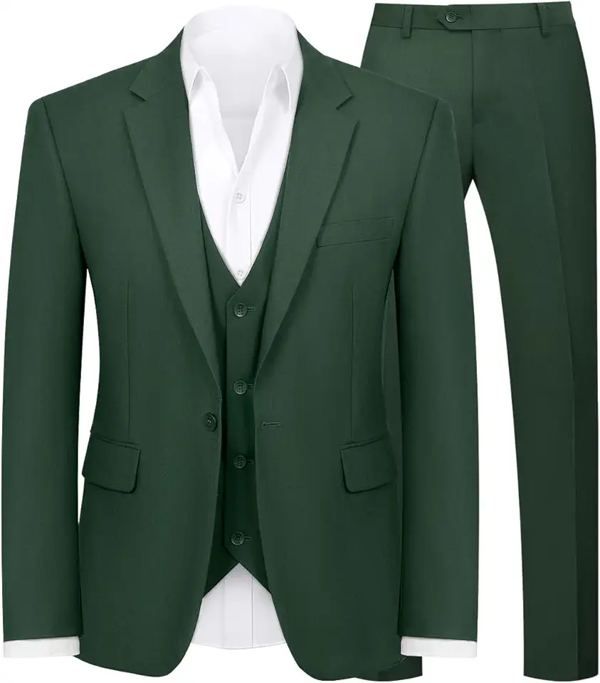 Conjunto de terno masculino de smoking slim fit de 3 peças para homens, blazer de um botão, jaqueta, colete, negócios, casamento, banquete, festa