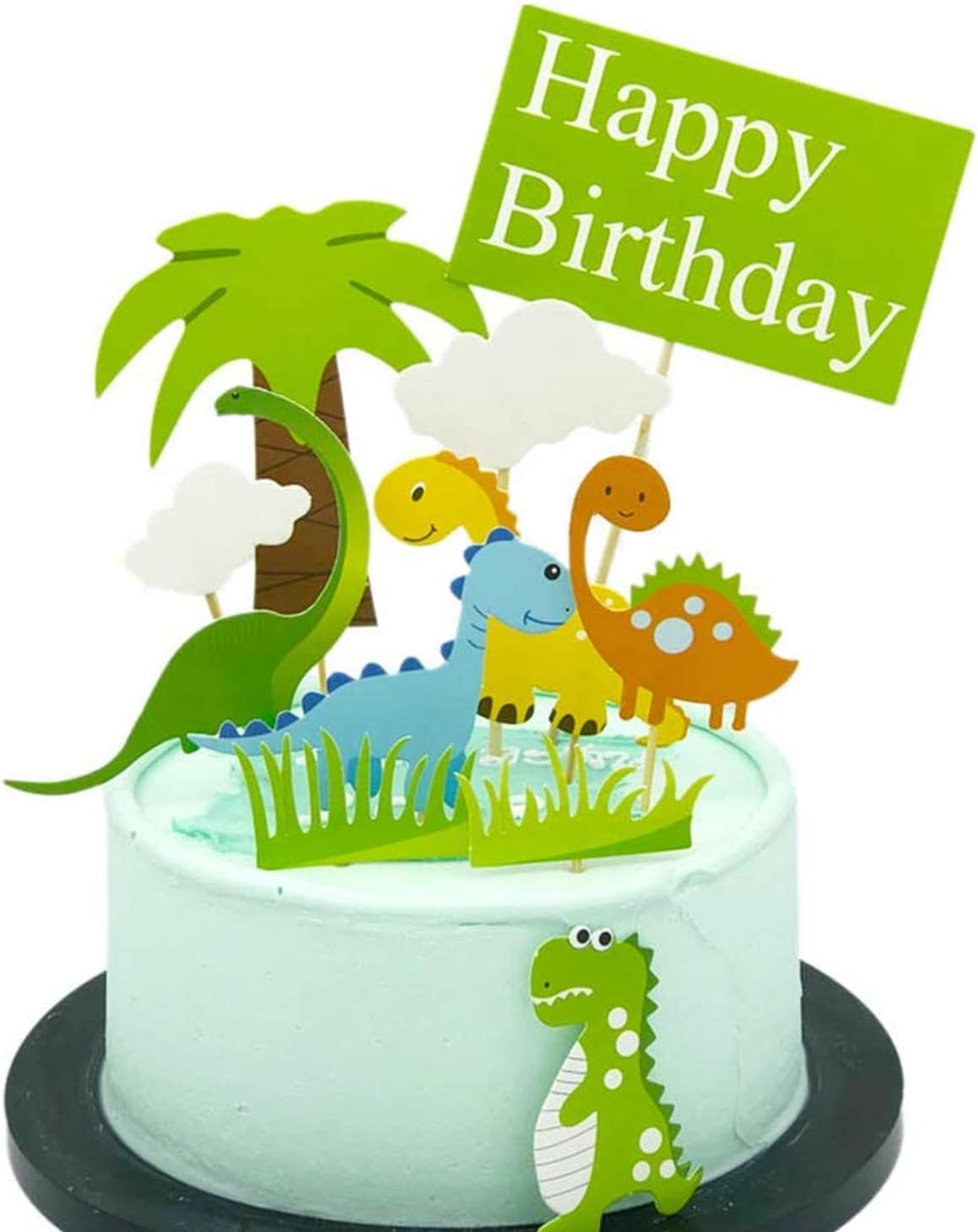 Party Propz Happy Birthday Cake Topper -Set of 11Pcs Dinosaur Theme Cake Topper | Dinosaur Theme Birthday Decorations | Dinosaur Cake Toppers for Boys | Dinosaur Theme Decoration | Birthday Decoration