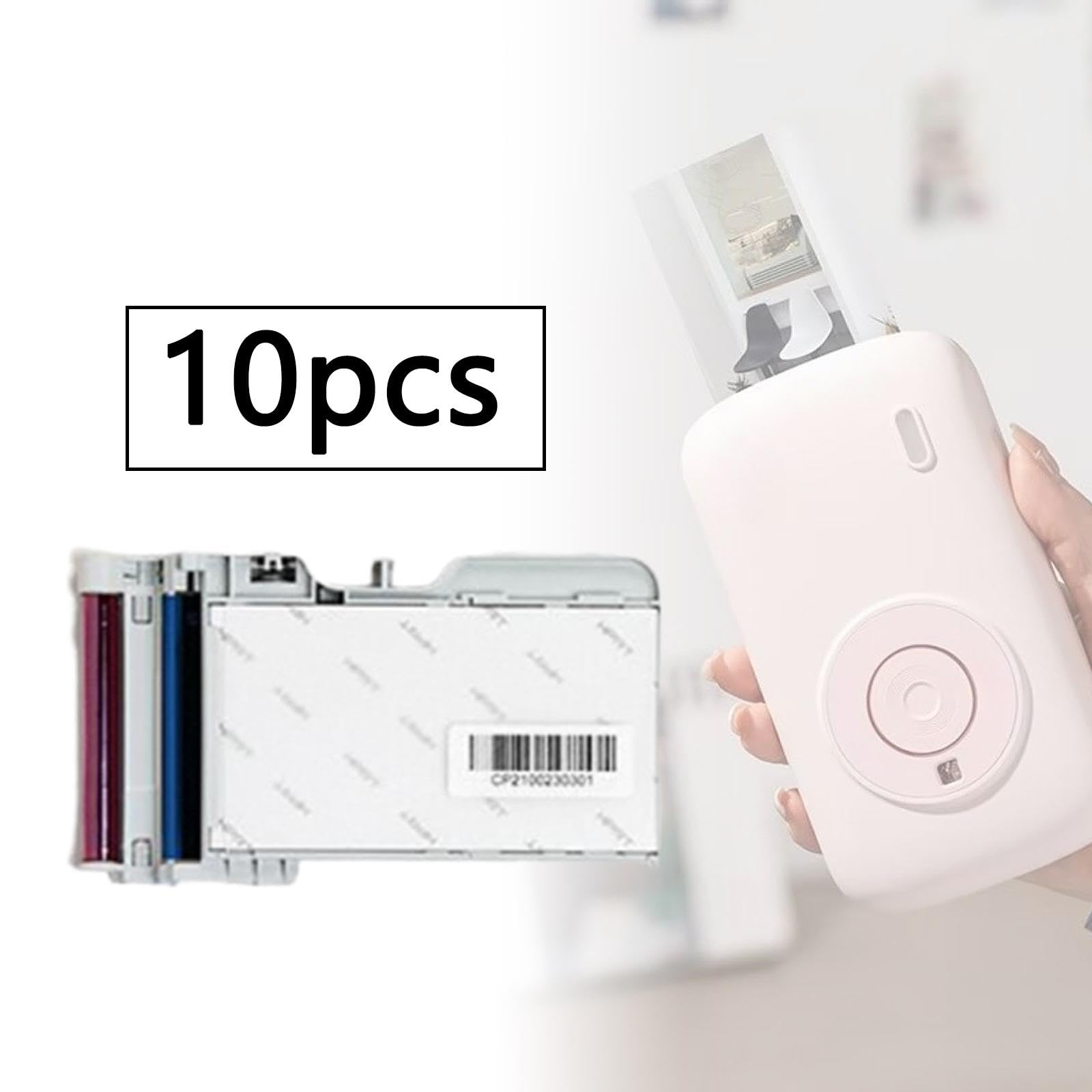 Qianly 100 Hojas de Papel Fotográfico para Dactilares para Impresora Instantánea a Color CP2100.