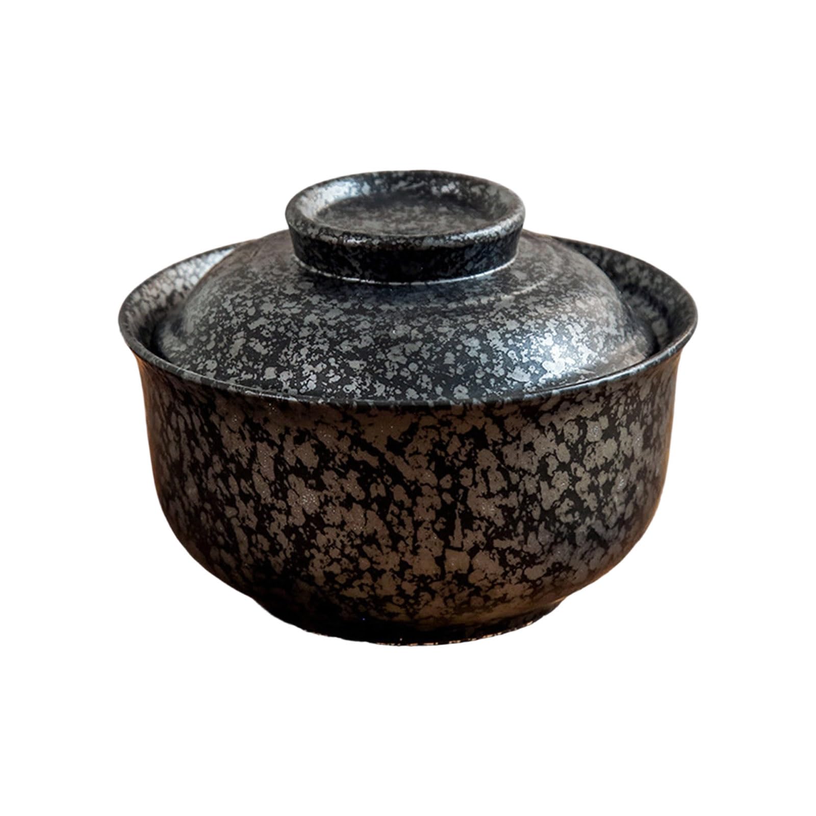LUCKGONI Microwave Safe Ceramic Ramen Bowl with Lid for Spill Soup Noodles Serving Container in Homes Restaurant Kitchen