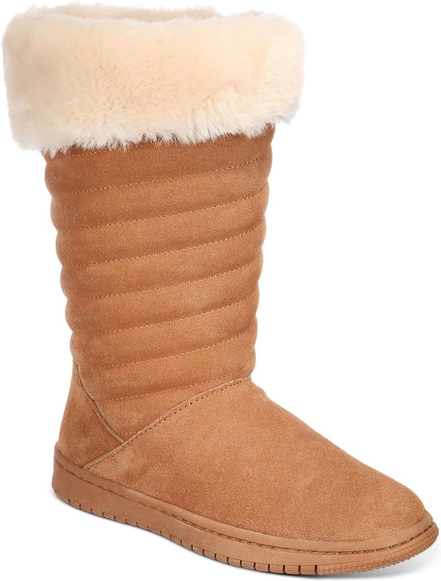 Style & Co. Womens Novaa Suede Winter & Snow Boots Tan 8 Medium (B,M)