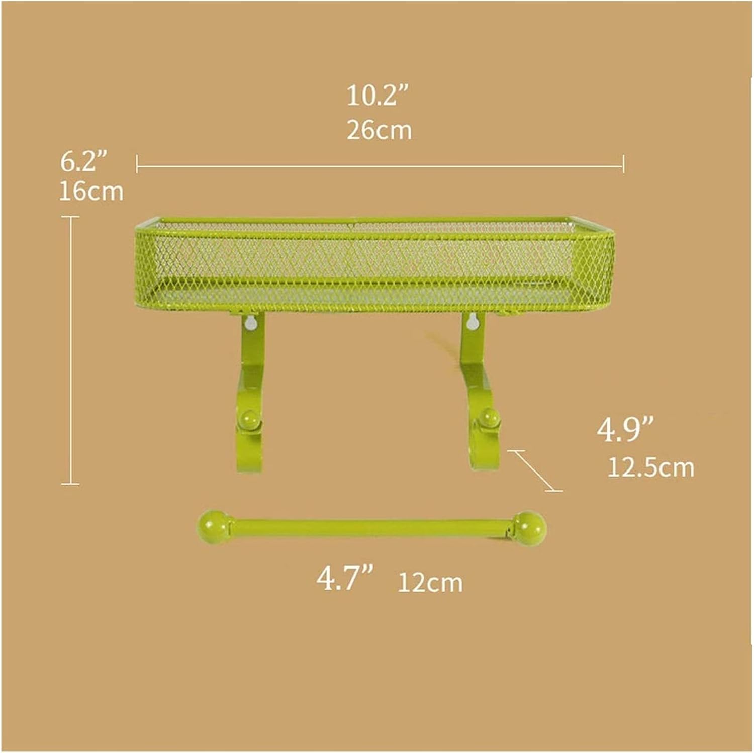 Toilet Paper Holders Toilet Paper Holders Tissue Holder with Storage Shelf Kitchen Paper Towel Holder Metal Wall Mounted Toilet Roll Holder for Bathroom Bathroom Toilet Paper Holder (Color : Green)
