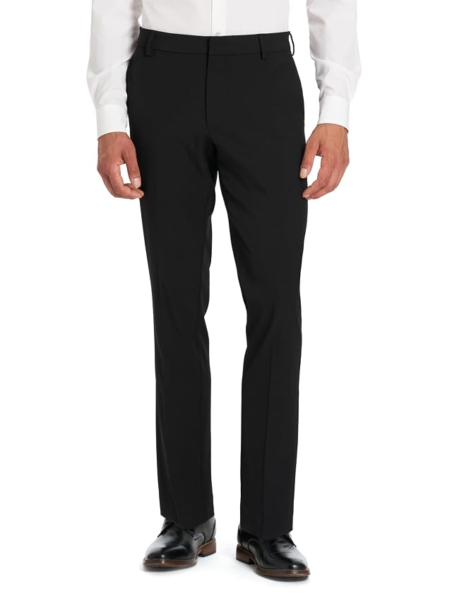 Van Heusen Mens Stain Shield Stretch Slim Fit Flat Front Dress Pant