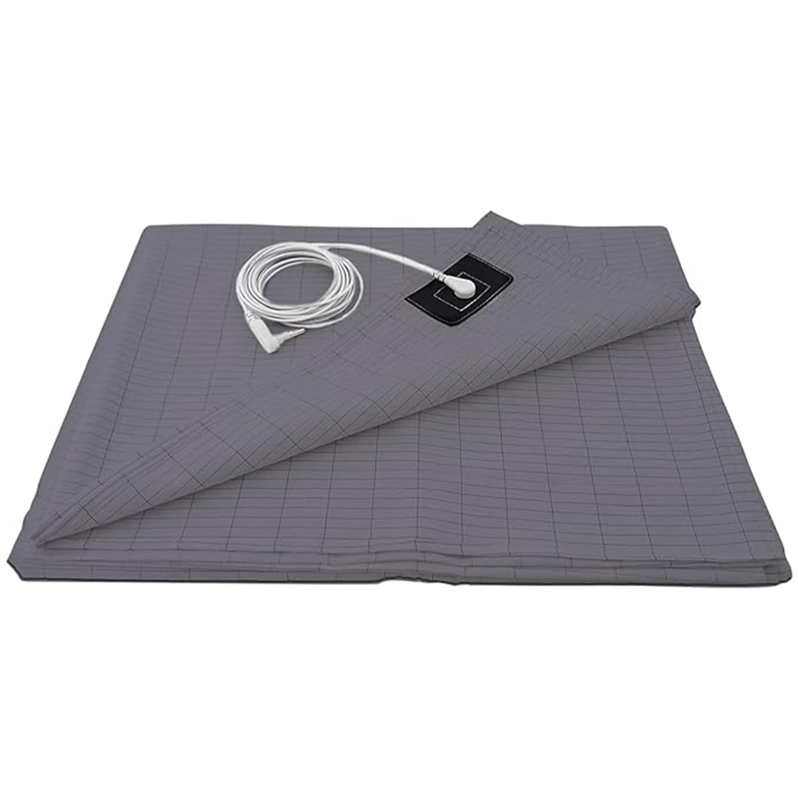Tsawntd Grounding Sheet 28x52in Soft Grounding Bed Sheet Breathable Bed with Cable Conductive Foldable Mat for Better Sleep Stress Relief Mat