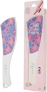 S-Line Emery Foot File, Colossal Double-Sided Pedicure Tool, Effective for Cracked Heel, Ergonomic Design for Easy Grip (Purple Heart)