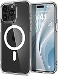 Spigen Case for iPhone 15 Pro Case, Ultra Hybrid MagFit [Anti-Yellowing] Designed for Apple iPhone 15 Pro - Crystal Clear