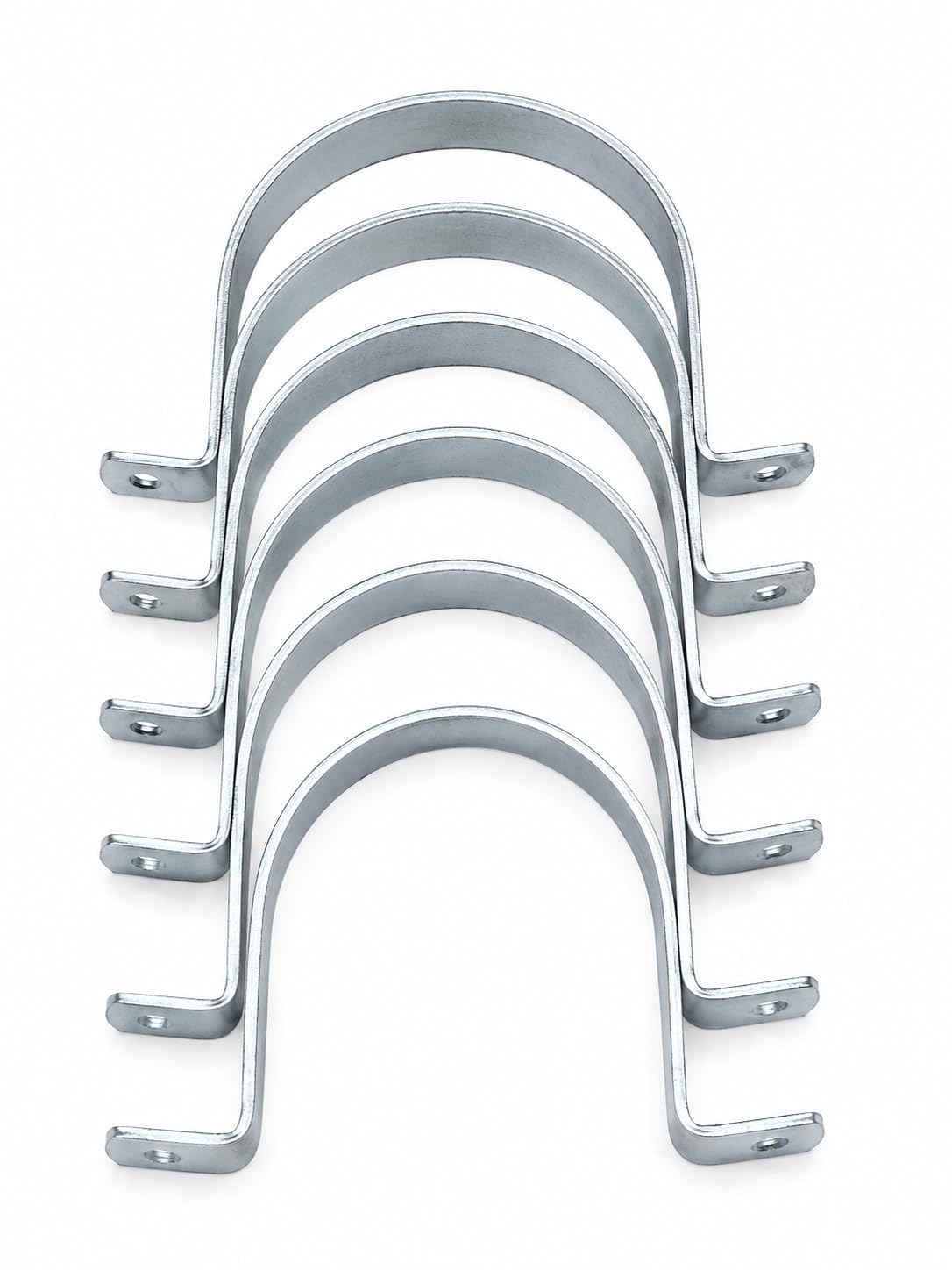 U Shaped Steel Clamp 3 Inch – 6 Pcs | Heavy Duty Metal Pipe Clamp | Wall Mount Pipe Support Bracket | Silver-image-23