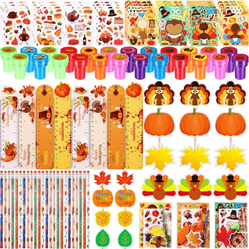 Papeterie de Thanksgiving Epakh : lot de 96 crayons et tampons d'automne