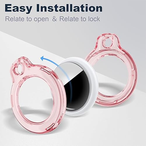 Miniatura 209 de Funda para AirTag con llavero, a prueba de golpes y antiarañazos, accesorios para localizadores GPS, para bolsos y maletas, transparente F5-Clear