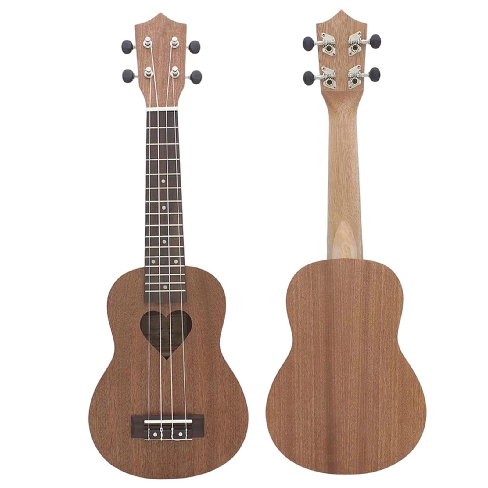 Ukulele Instrumenty Muzyczne Gitara Elektryczna Dla Początkujących I Dorosłych 21 Cali Profesjonalna 4 Strunowa Z Futerałem Tunerem Paskiem Kapodastrem Kostkami Akcesoriami(Type1)