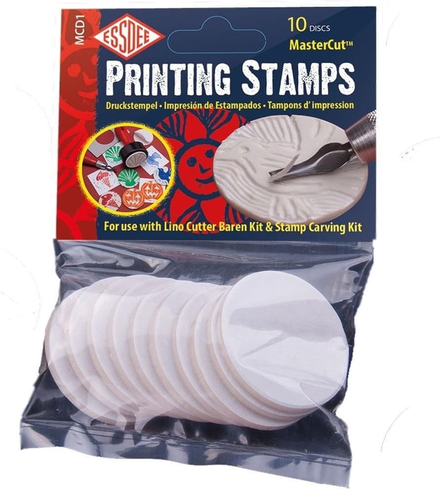 Essdee Self-Adhesive MasterCut Printing Stamps (For use with Lino Cutter and Stamp carving kit),Multicoloured,16.2 x 10.4 x 2.5 cm