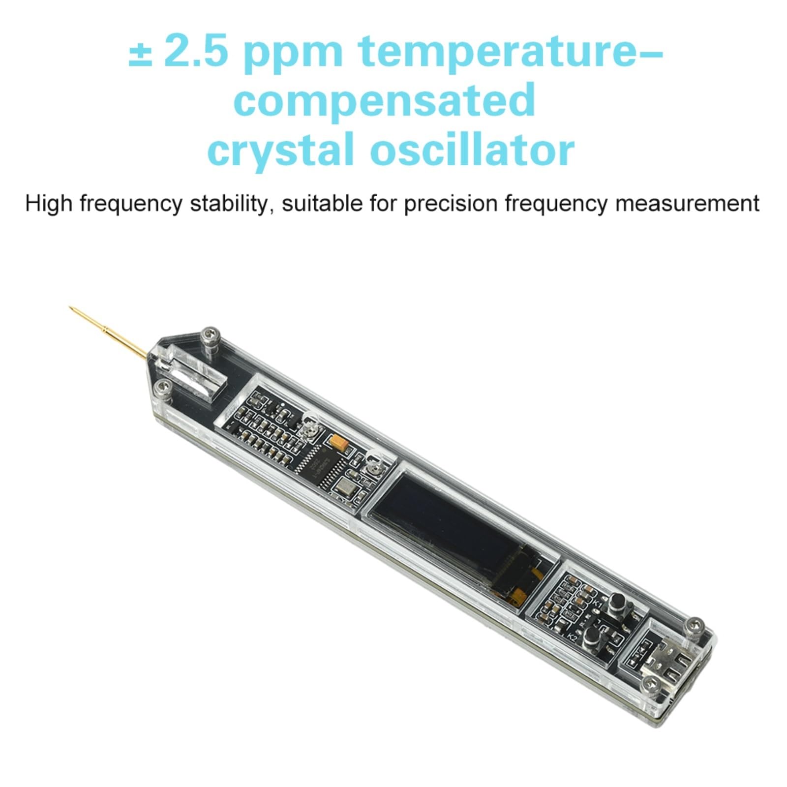 Frequenzzähler, 200Hz~100MHz Frequenztester, 0,91-Zoll-OLED-Display, Typ-C