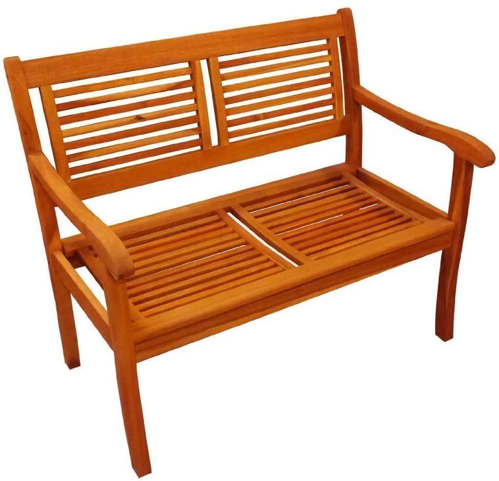 SAM Gartenbank Cordoba, 110 cm, 2-Sitzer Bank, Sitzbank aus geöltem Akazienholz, pflegeleichtes Massivholz, Holzbank geeignet für Garten, Balkon, Terrasse oder Wintergarten