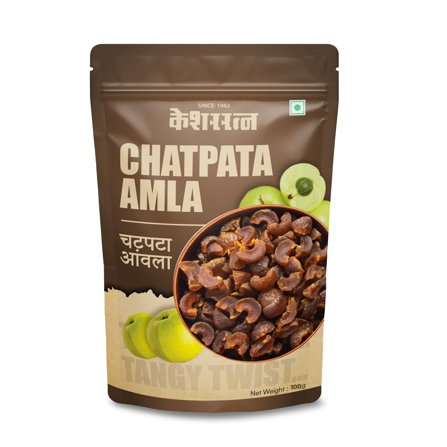 KESHARRATNA FOOD PRODUCTS Chatpata Amla 100g | Tangy Dried Indian Gooseberry Candy | Digestive Mukhwas | Sweet & Sour Spicy Amla Pachak | Rich in Vitamin C | Mouth Freshener | 100 Grams-image-4